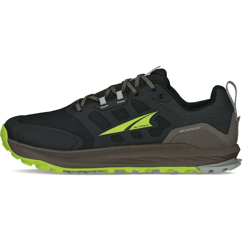 Altra Mens Lone Peak 9 Waterproof Low Trail Shoes - Lime-Black-1