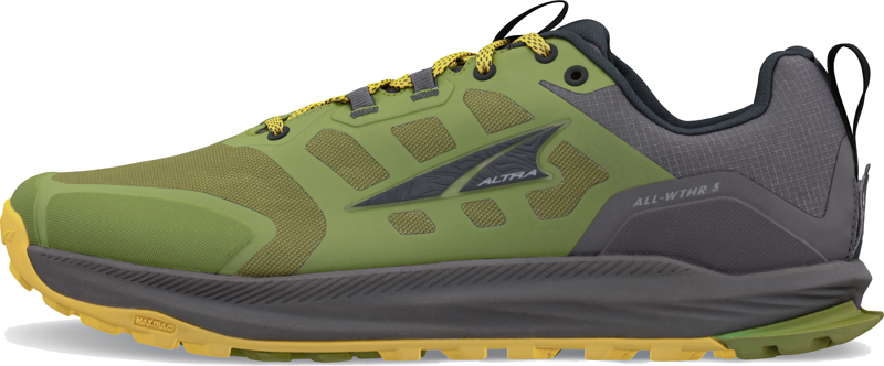 Altra Mens Lone Peak 9 Waterproof Low Trail Shoes - Dusty Olive-1