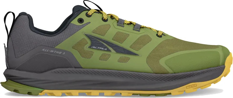 Altra Mens Lone Peak 9 Waterproof Low Trail Shoes - Dusty Olive