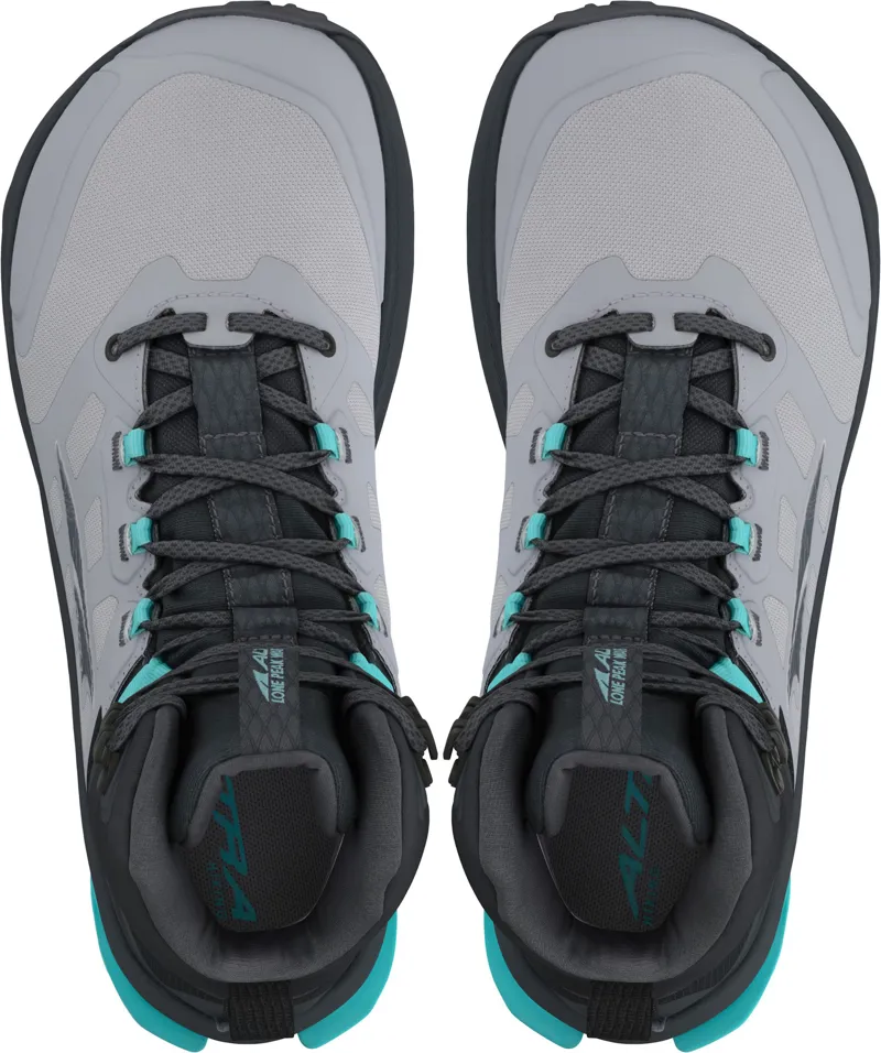 Altra Womens Lone Peak 9 Waterproof Mid Boots - Black-Gray-9