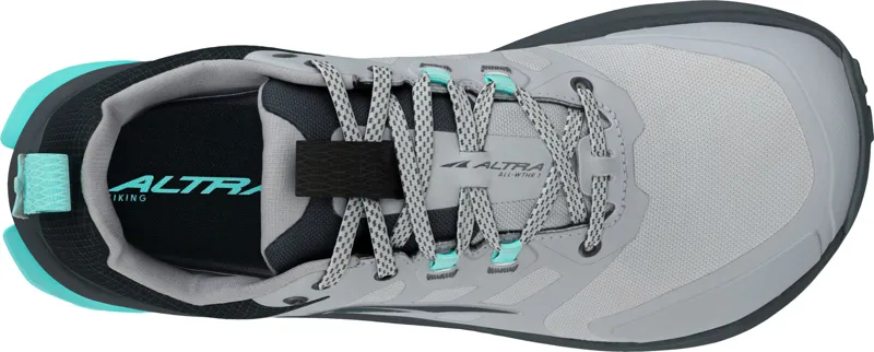 Altra Womens Lone Peak 9 Waterproof Low Trail Shoes - Black-Gray-6