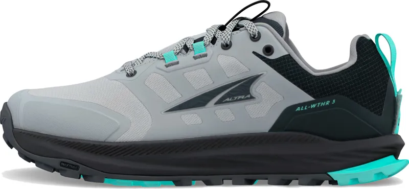 Altra Womens Lone Peak 9 Waterproof Low Trail Shoes - Black-Gray-1