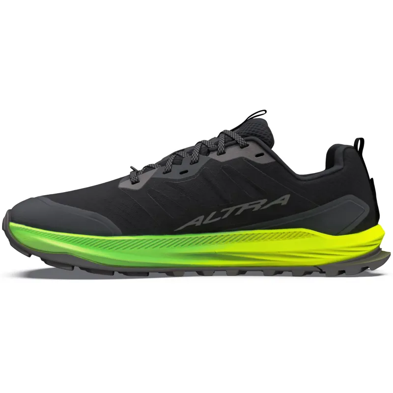 Altra Mens Lone Peak 9+ Trail Shoes - Black-Dark Gull Grey-Green Gecko-1
