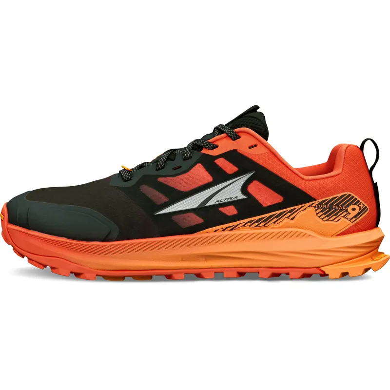 Altra Mens Lone Peak 9+ Trail Shoes - Black-Orange-1