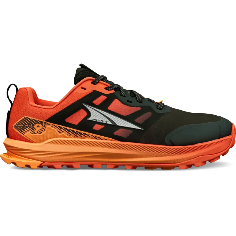 Altra Mens Lone Peak 9+ Trail Shoes - Black-Orange