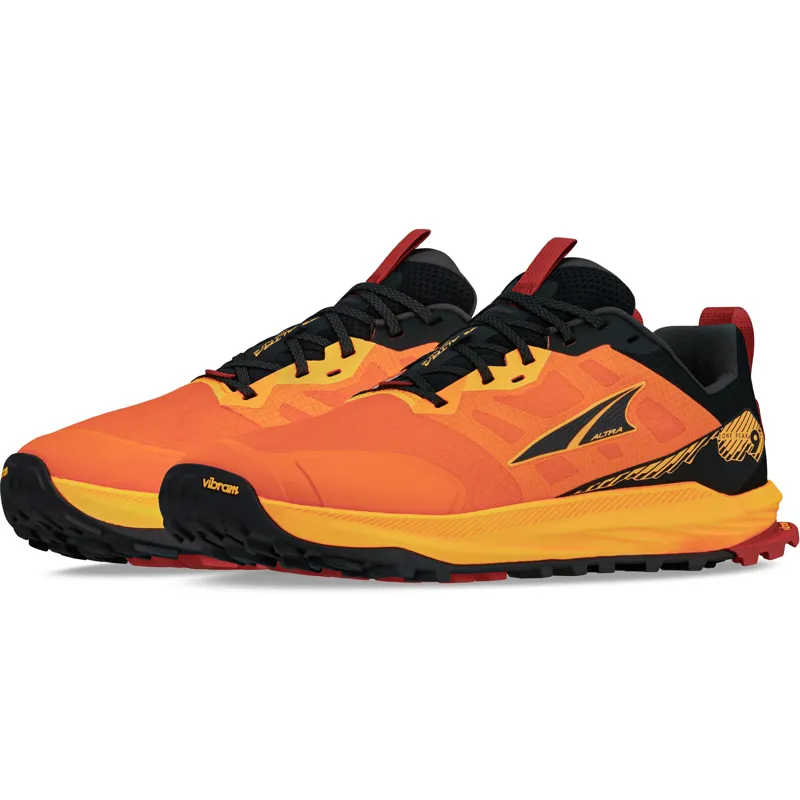 Altra Mens Lone Peak 9+ Trail Shoes - Orange-Black-8