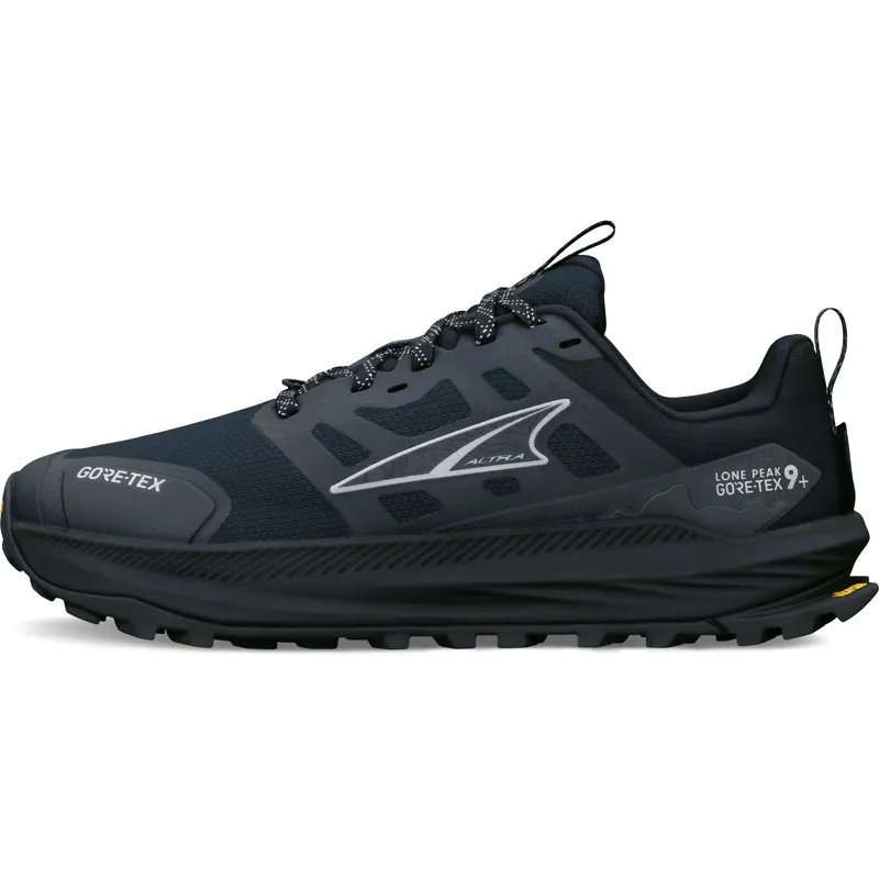 Altra Womens Lone Peak 9+ GTX Trail Shoes - Black-Black-1
