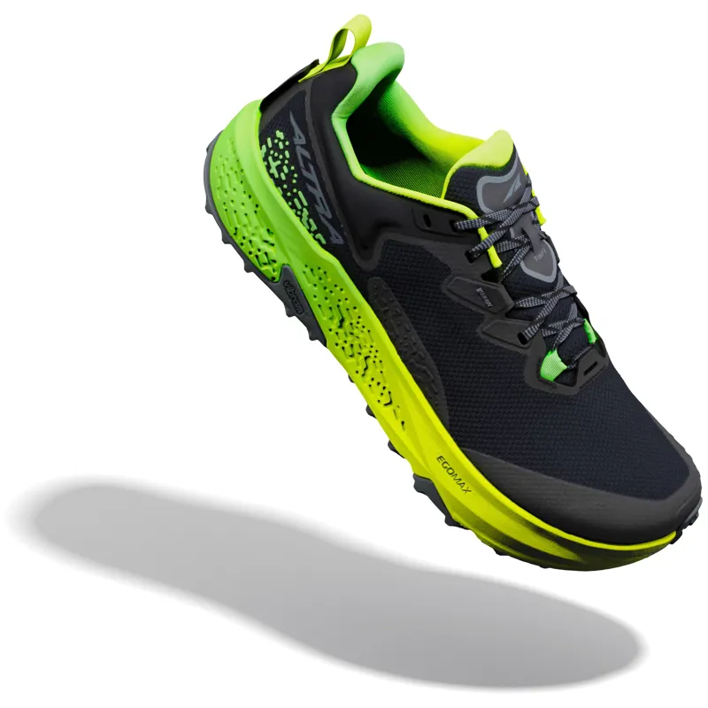 Altra Mens Timp 6 Trail Shoes - Black-Turbulence-Green Gecko-4