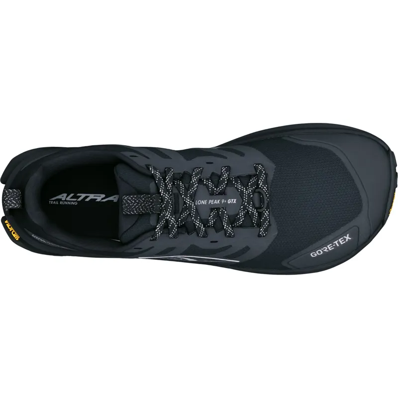 Altra Mens Lone Peak 9 + GTX Trail Shoes - Black-Black-4