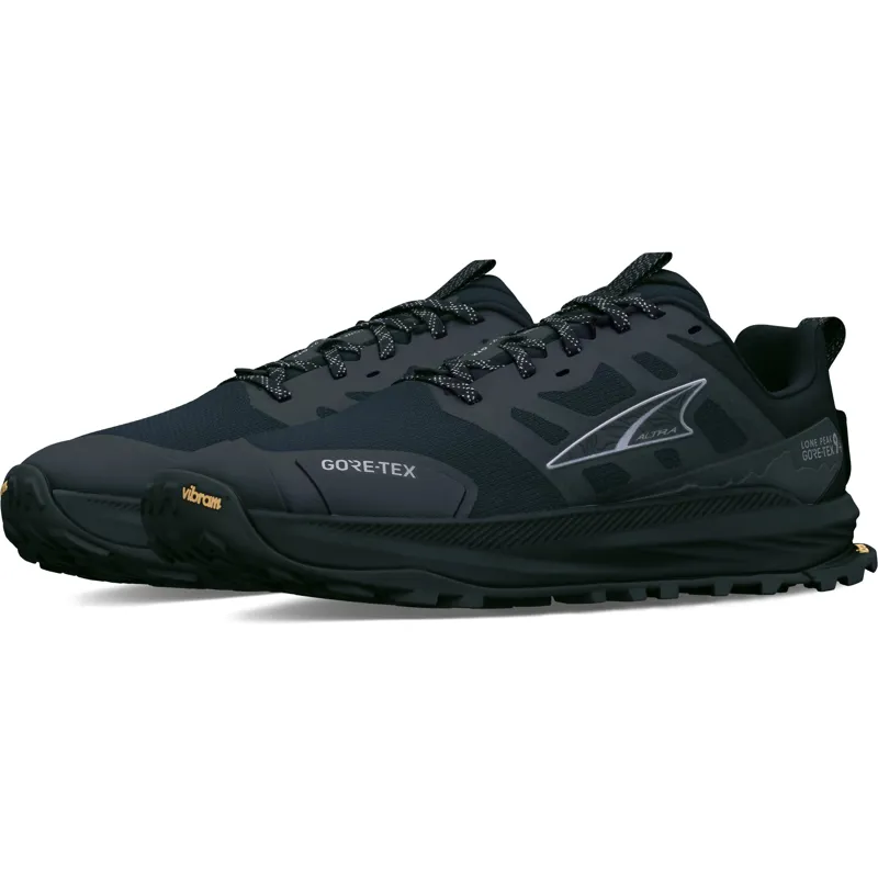 Altra Mens Lone Peak 9 + GTX Trail Shoes - Black-Black-6
