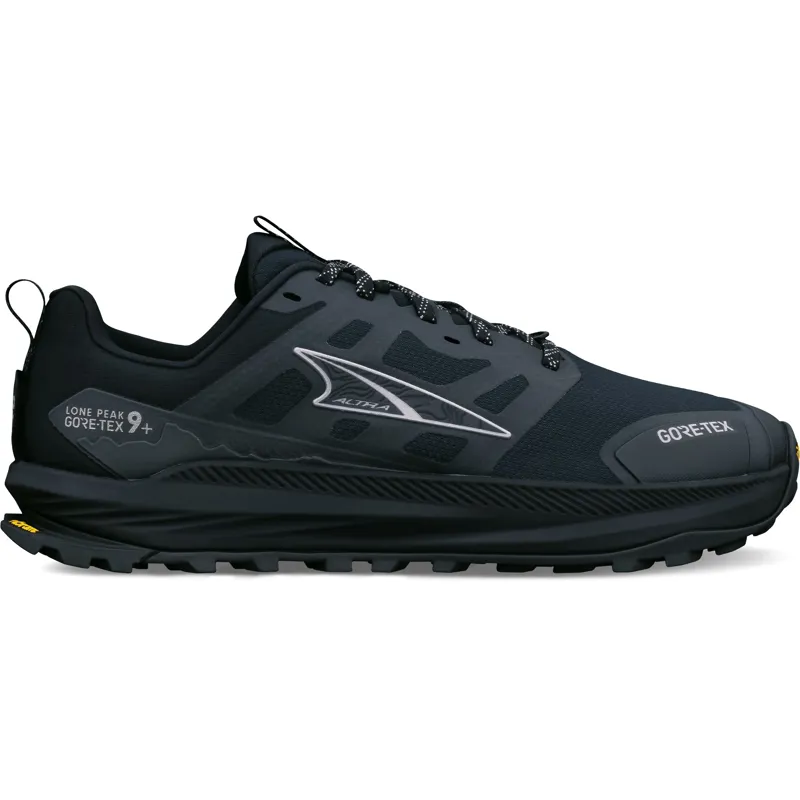 Altra Mens Lone Peak 9 + GTX Trail Shoes - Black-Black