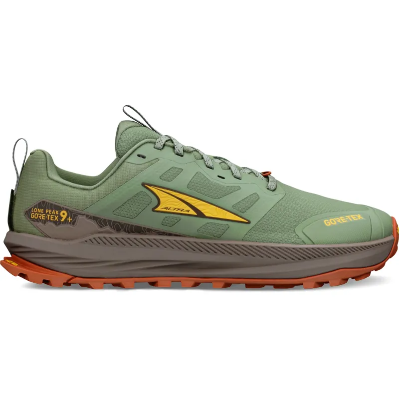 Altra Mens Lone Peak 9 + GTX Trail Shoes - Dusty Olive