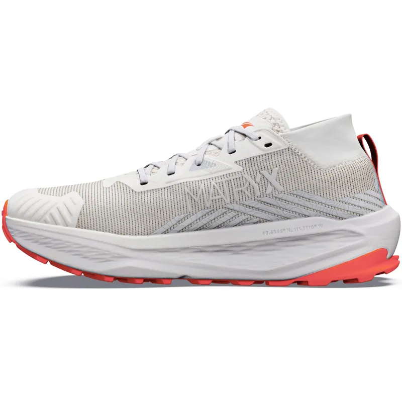 Altra Mens Olympus 275 HILO Trail Shoes - Vaporous Gray-Fiery Coral-1