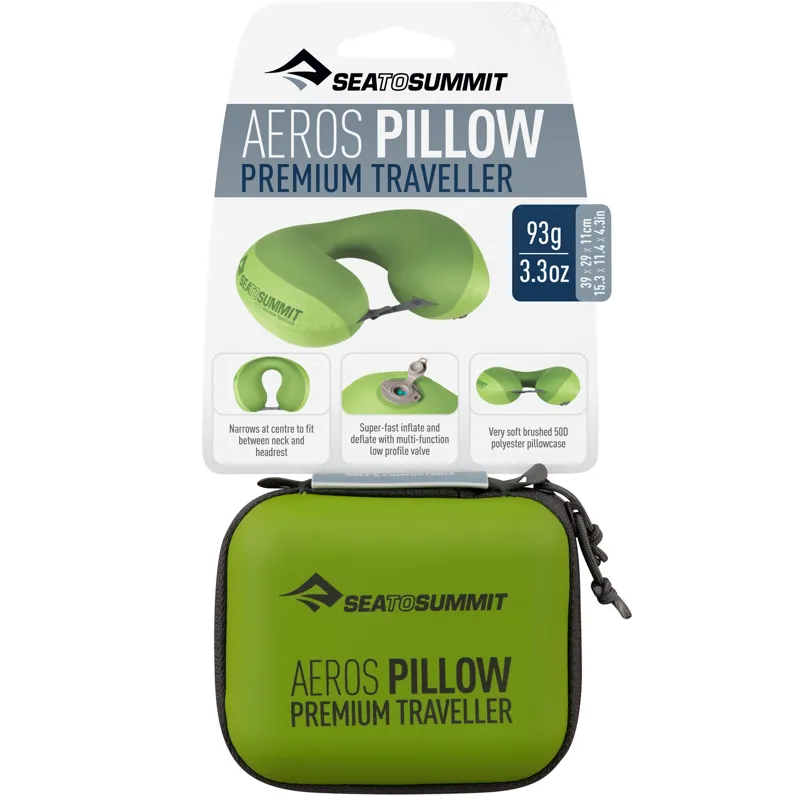 Sea To Summit Aeros Premium Traveller Pillow - Lime-5