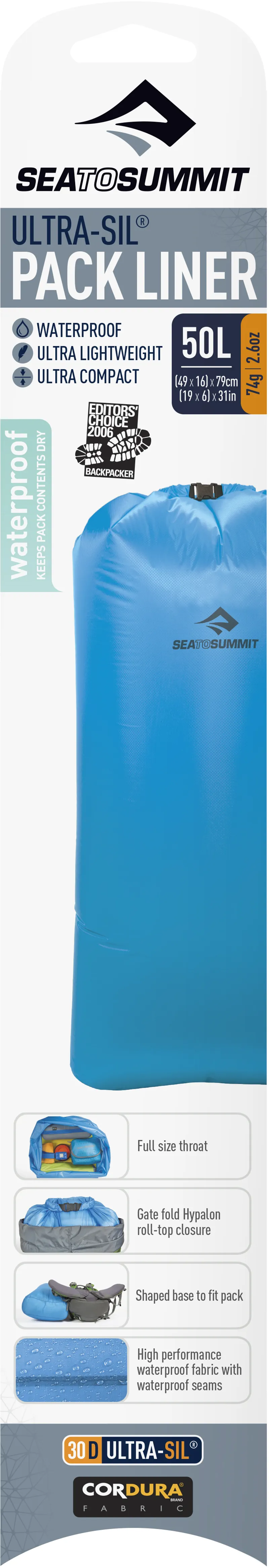 Sea To Summit UltraSil Pack Liner - Small - Blue-1