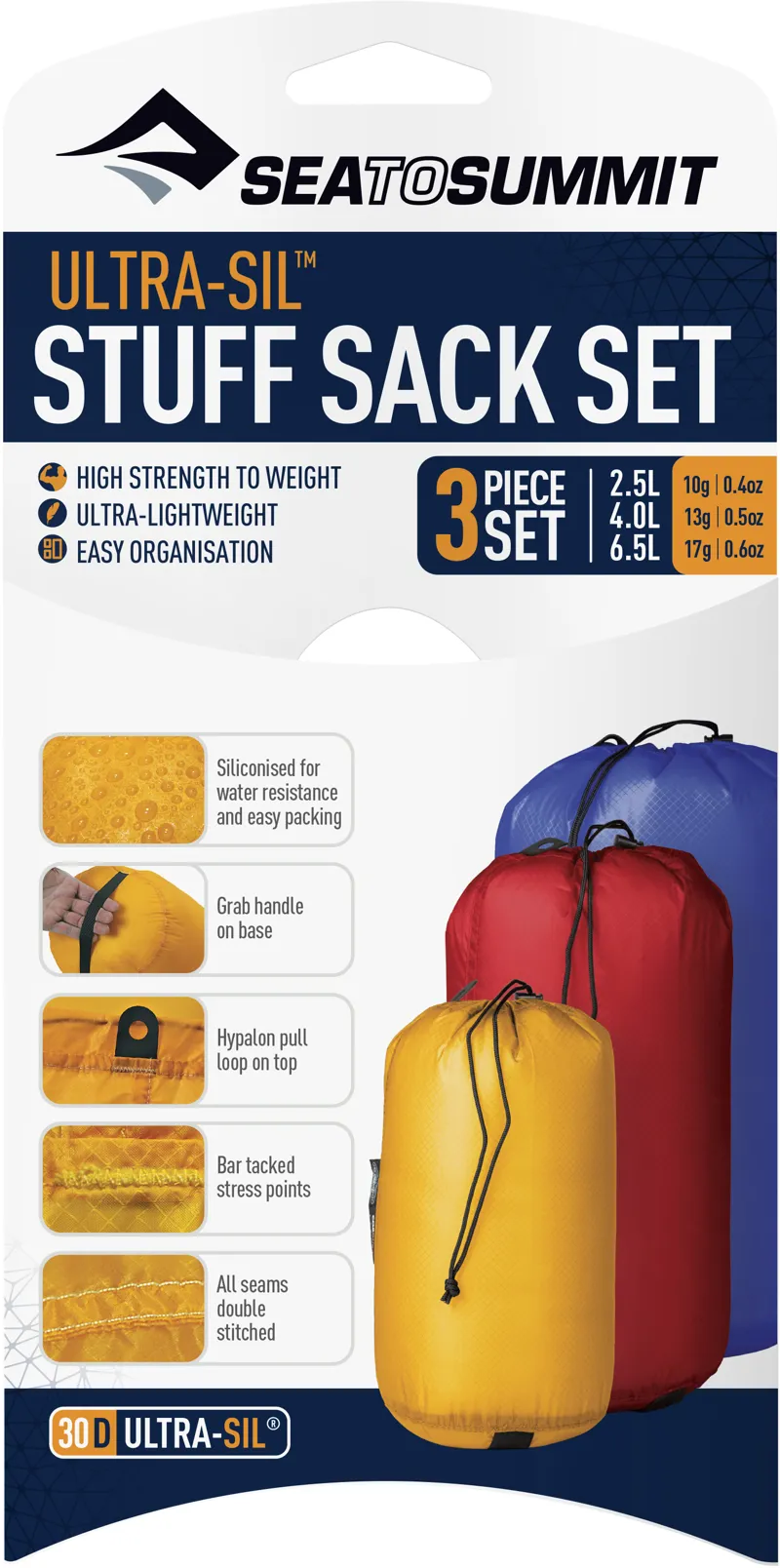 Sea To Summit UltraSil Stuff Sack 3P Set-4