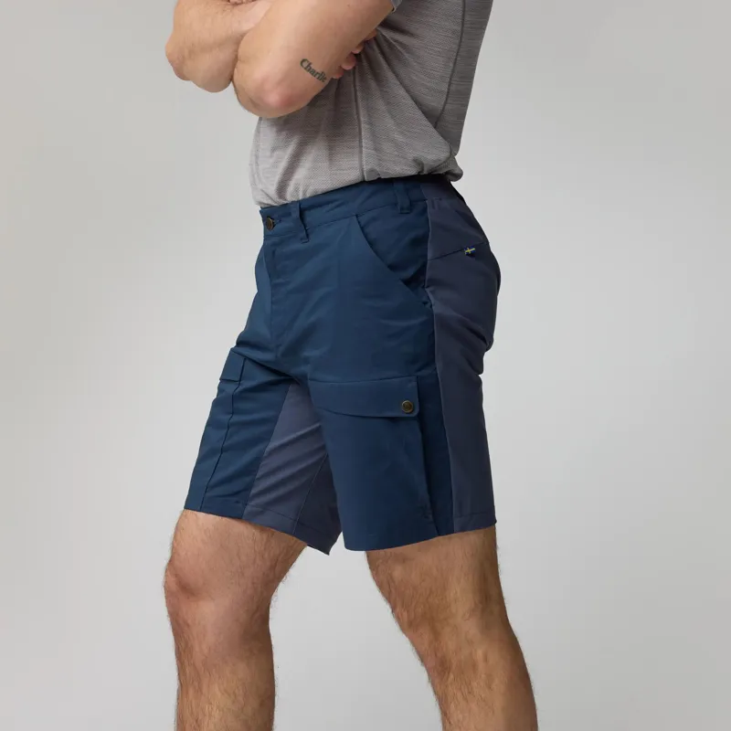 Fjallraven Mens Abisko Hybrid Trail Shorts - Navy-5