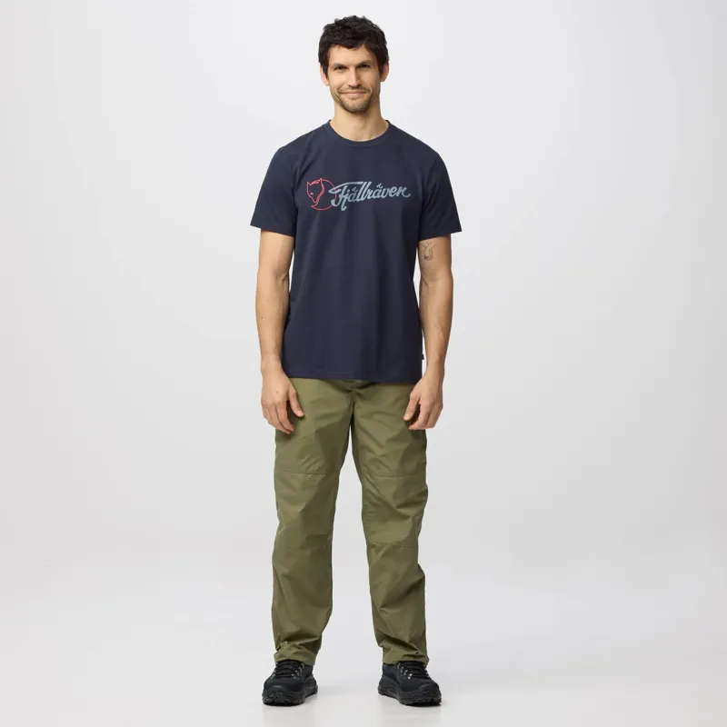 Fjallraven Mens Archive Logo T-Shirt - Dark Navy-4