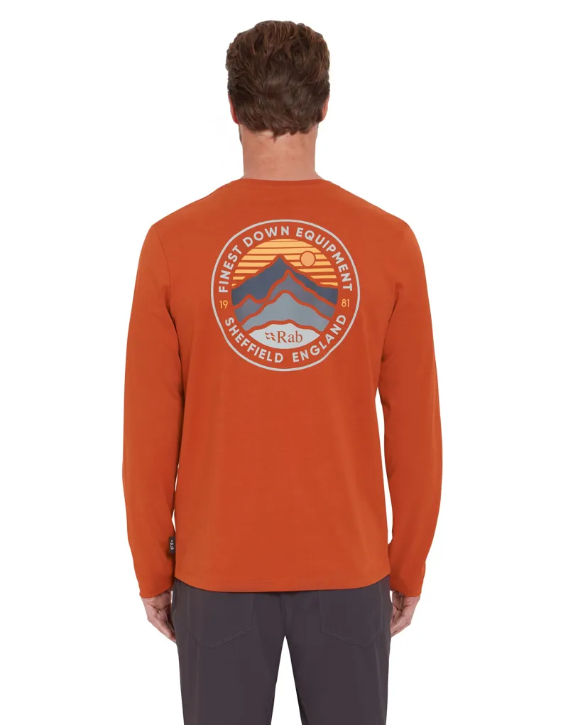 Rab Mens Basecamp 3 Peaks Long Sleeved Tee - Red Clay-4