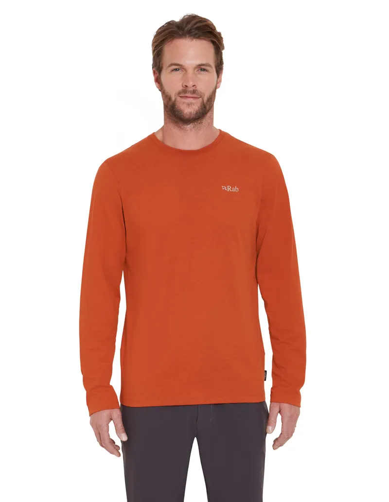 Rab Mens Basecamp 3 Peaks Long Sleeved Tee - Red Clay-3