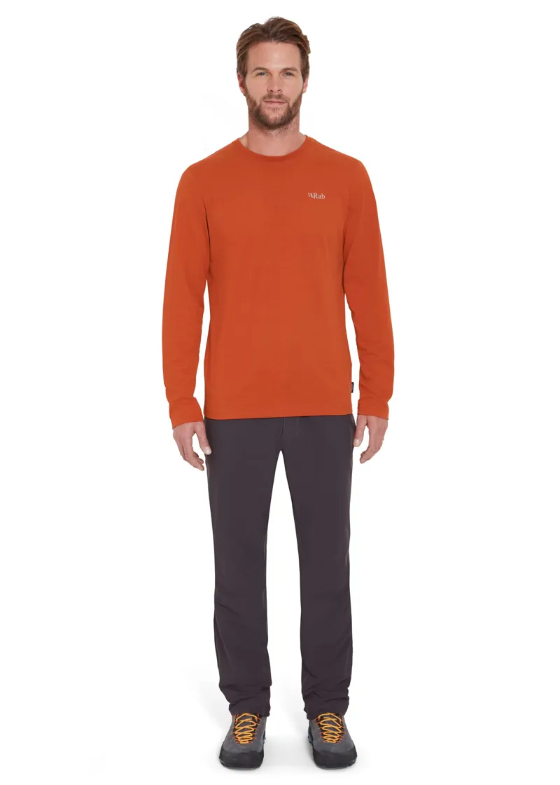 Rab Mens Basecamp 3 Peaks Long Sleeved Tee - Red Clay-5