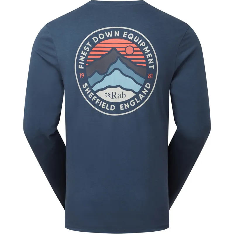 Rab Mens Basecamp 3 Peaks Long Sleeved Tee - Tempest Blue-2