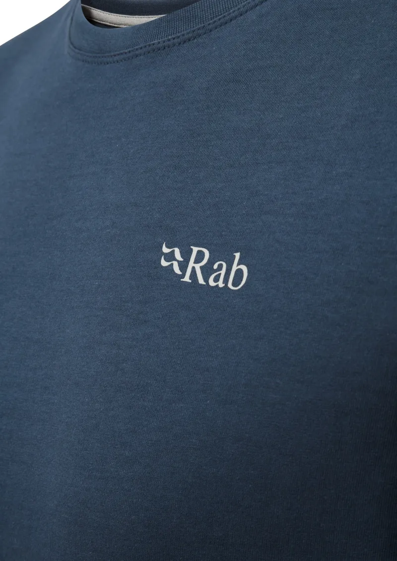 Rab Mens Basecamp 3 Peaks Long Sleeved Tee - Tempest Blue-3