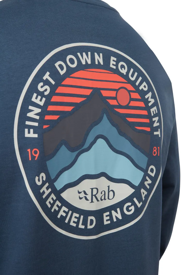 Rab Mens Basecamp 3 Peaks Long Sleeved Tee - Tempest Blue-4