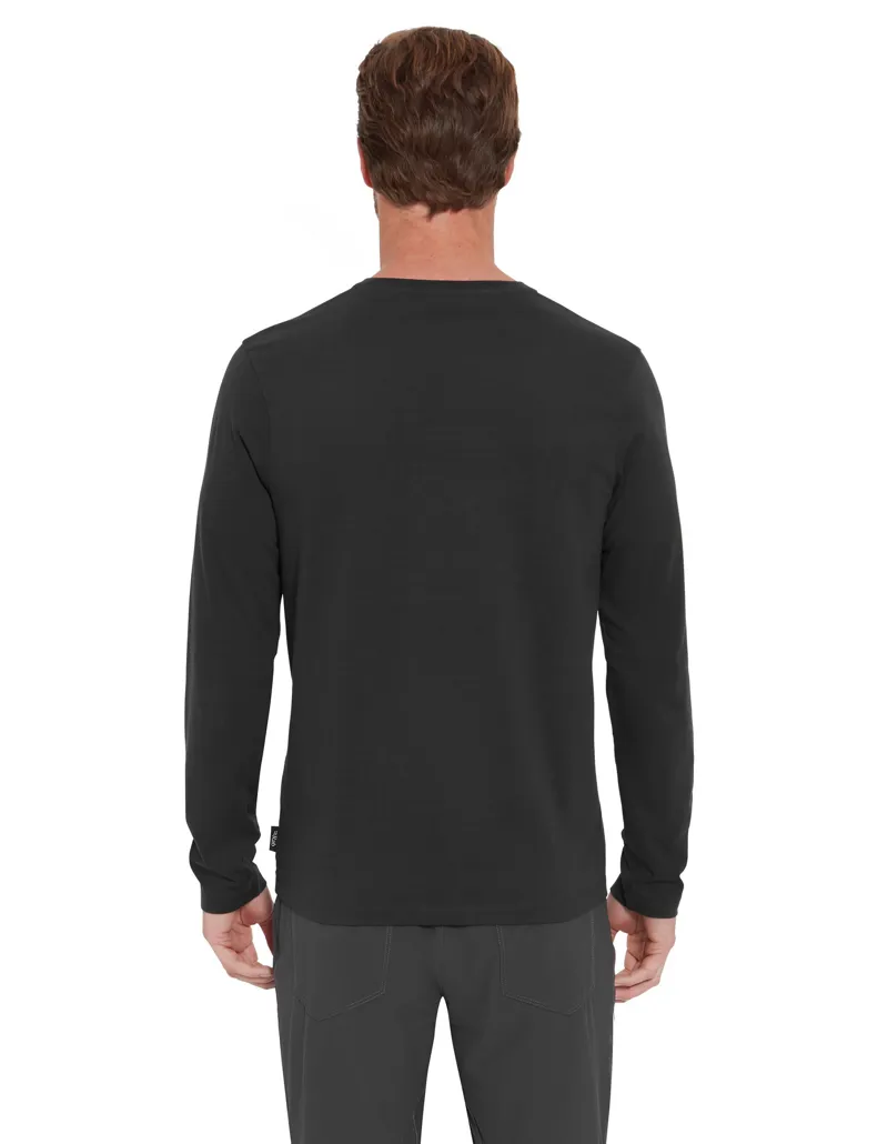 Rab Mens Basecamp Logo Badge Long Sleeved Tee - Beluga-3