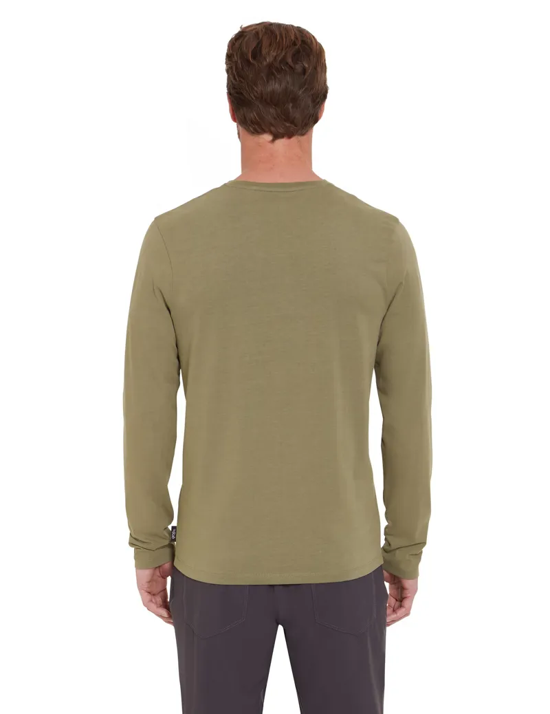 Rab Mens Basecamp Logo Badge Long Sleeved Tee - Light Khaki-3
