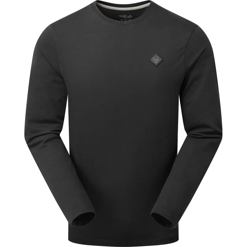 Rab Mens Basecamp Logo Badge Long Sleeved Tee - Beluga