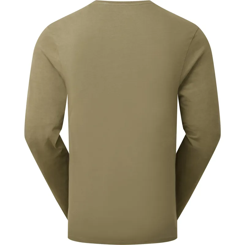 Rab Mens Basecamp Logo Badge Long Sleeved Tee - Light Khaki-1