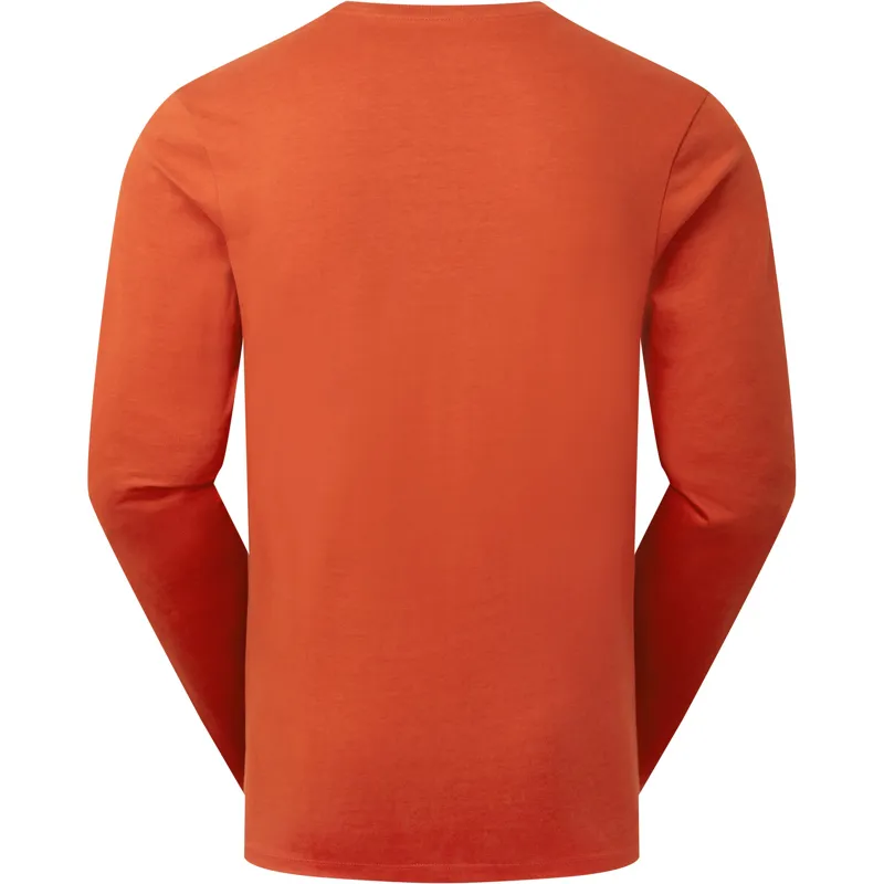 Rab Mens Basecamp Logo Badge Long Sleeved Tee - Red Clay-1