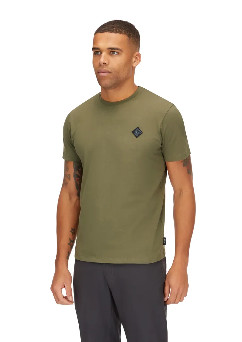 Rab Mens Basecamp Logo Badge Tee - Light Khaki-3