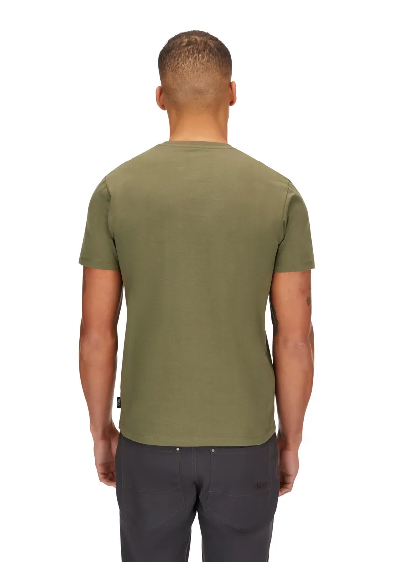 Rab Mens Basecamp Logo Badge Tee - Light Khaki-4