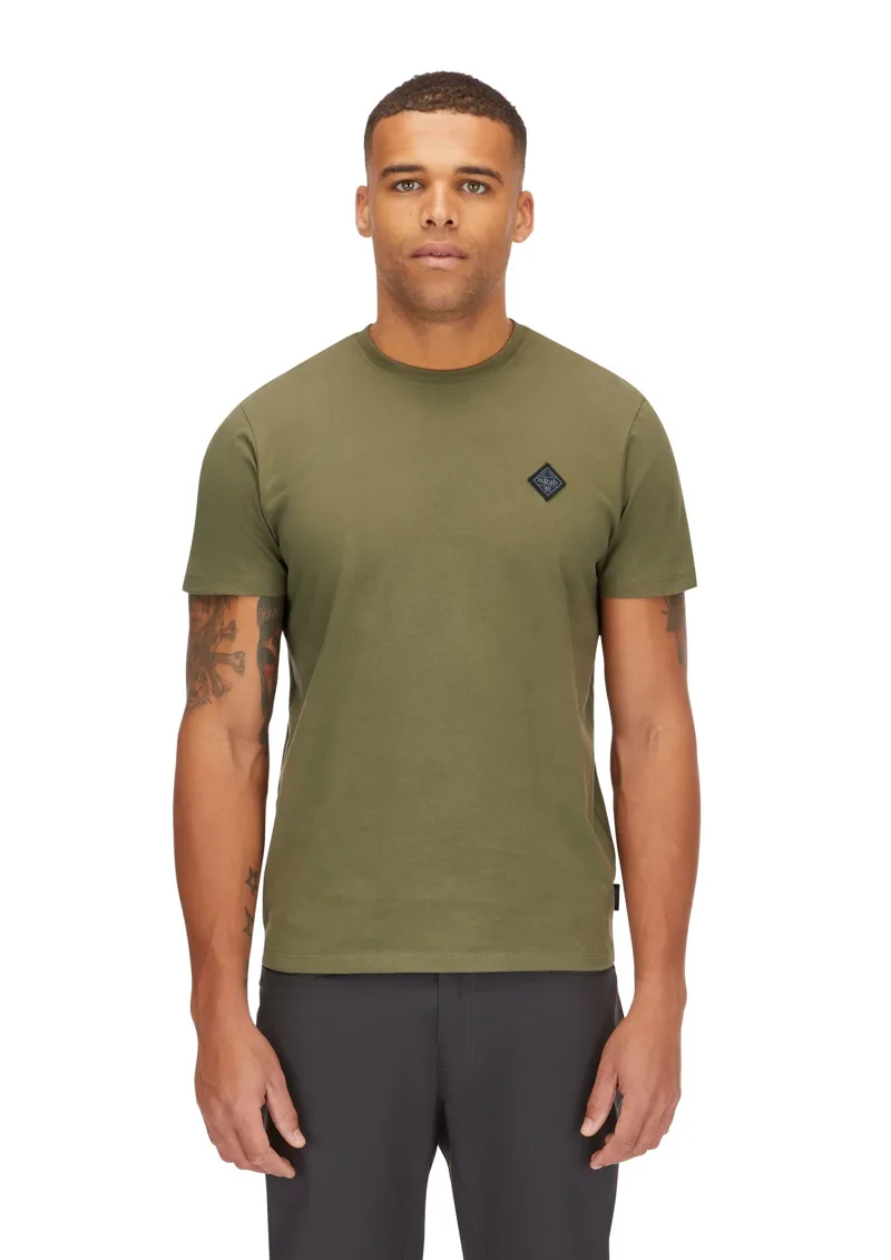 Rab Mens Basecamp Logo Badge Tee - Light Khaki-2