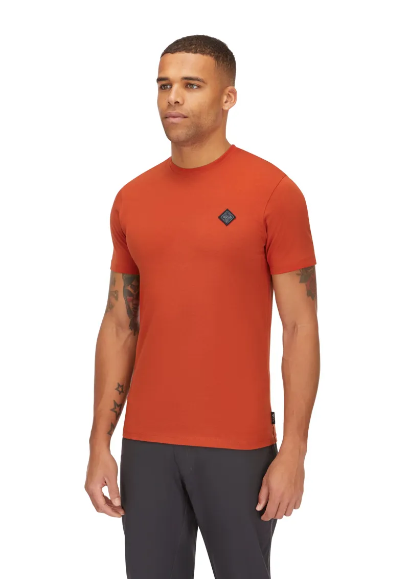 Rab Mens Basecamp Logo Badge Tee - Red Clay-3
