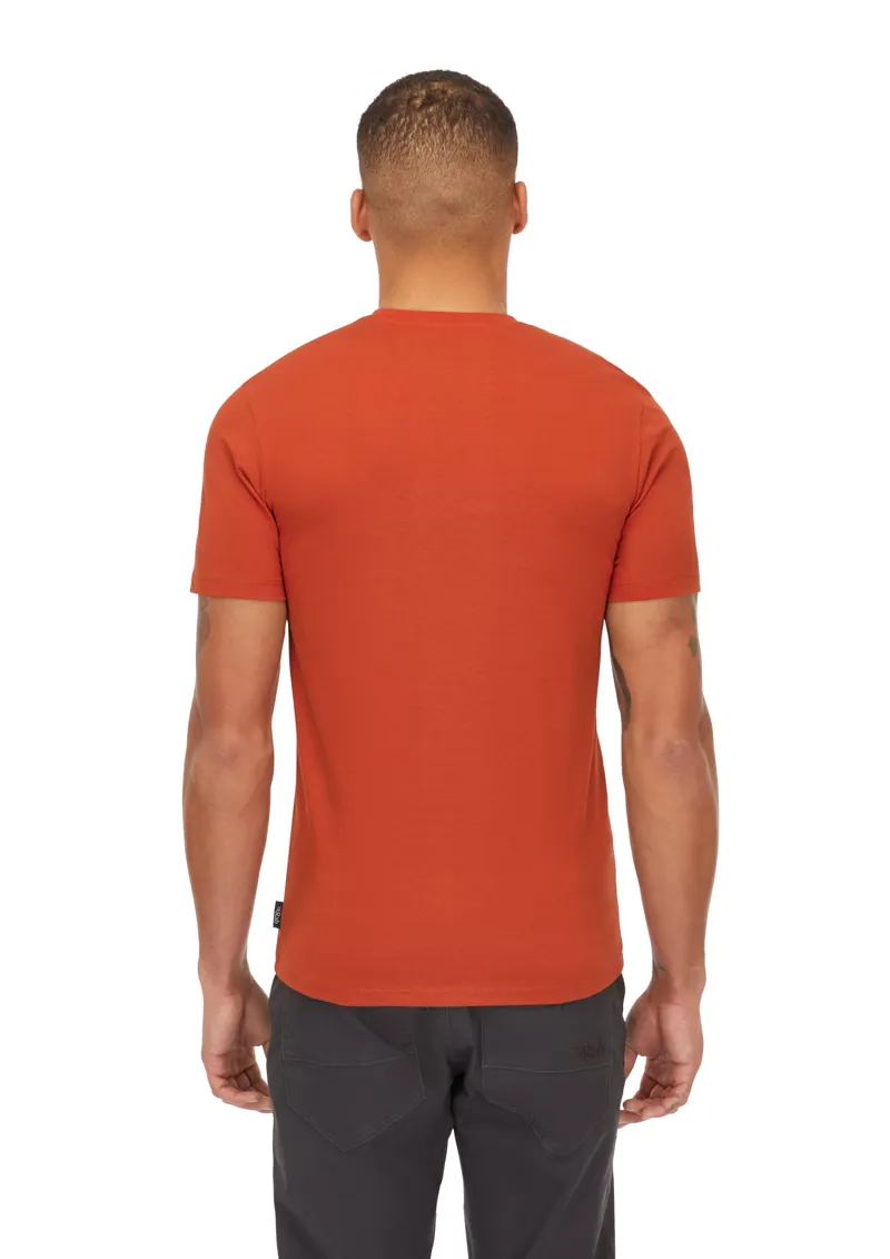 Rab Mens Basecamp Logo Badge Tee - Red Clay-4