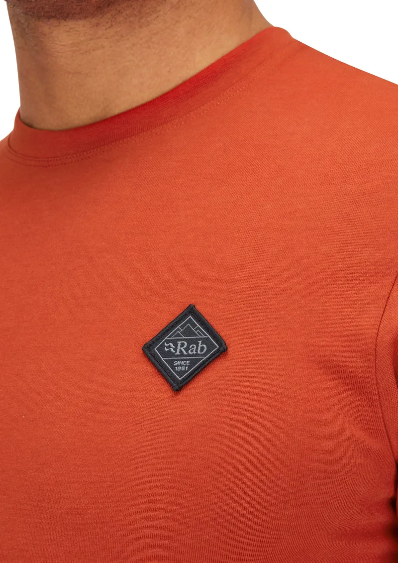 Rab Mens Basecamp Logo Badge Tee - Red Clay-6