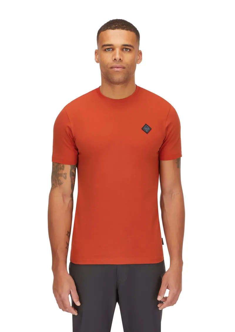 Rab Mens Basecamp Logo Badge Tee - Red Clay-2
