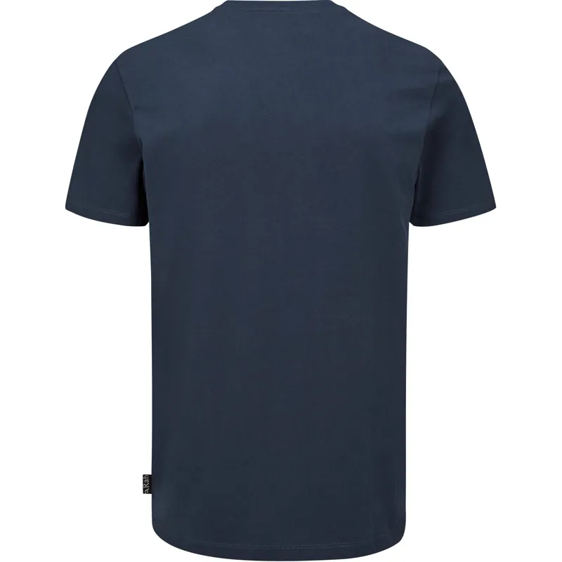 Rab Mens Basecamp Logo Badge Tee - Tempest Blue-1