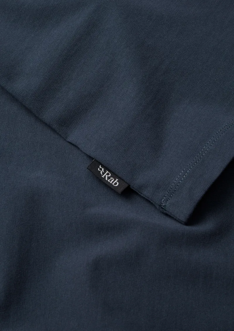 Rab Mens Basecamp Logo Badge Tee - Tempest Blue-7