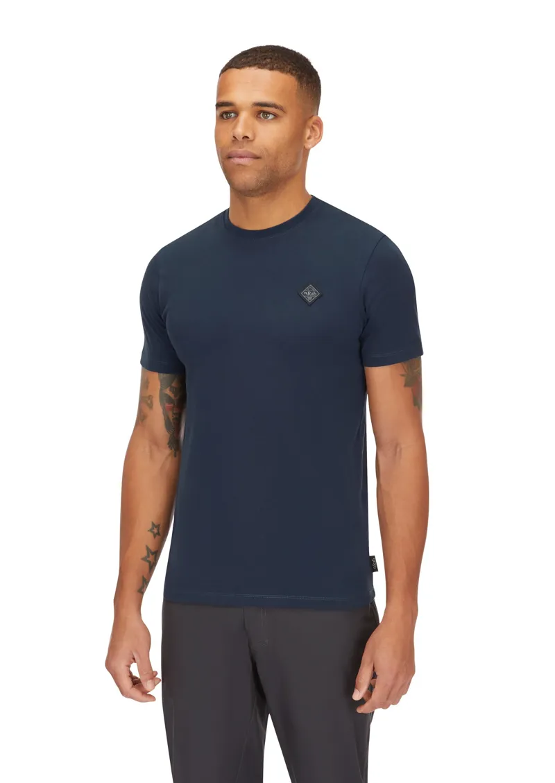 Rab Mens Basecamp Logo Badge Tee - Tempest Blue-3