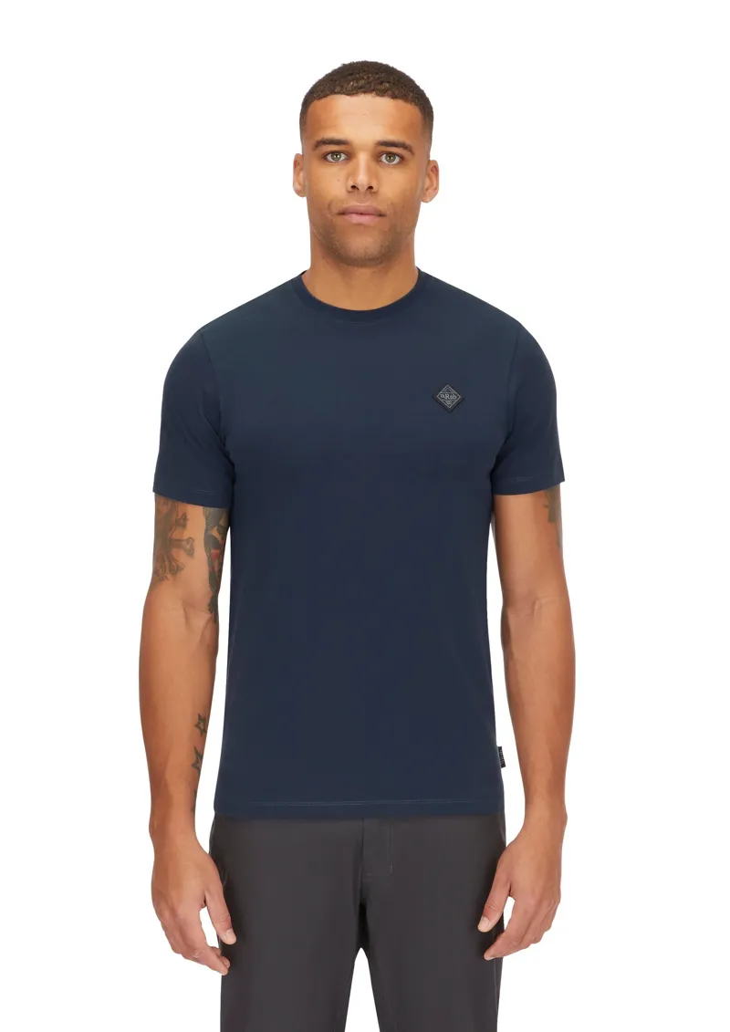 Rab Mens Basecamp Logo Badge Tee - Tempest Blue-2