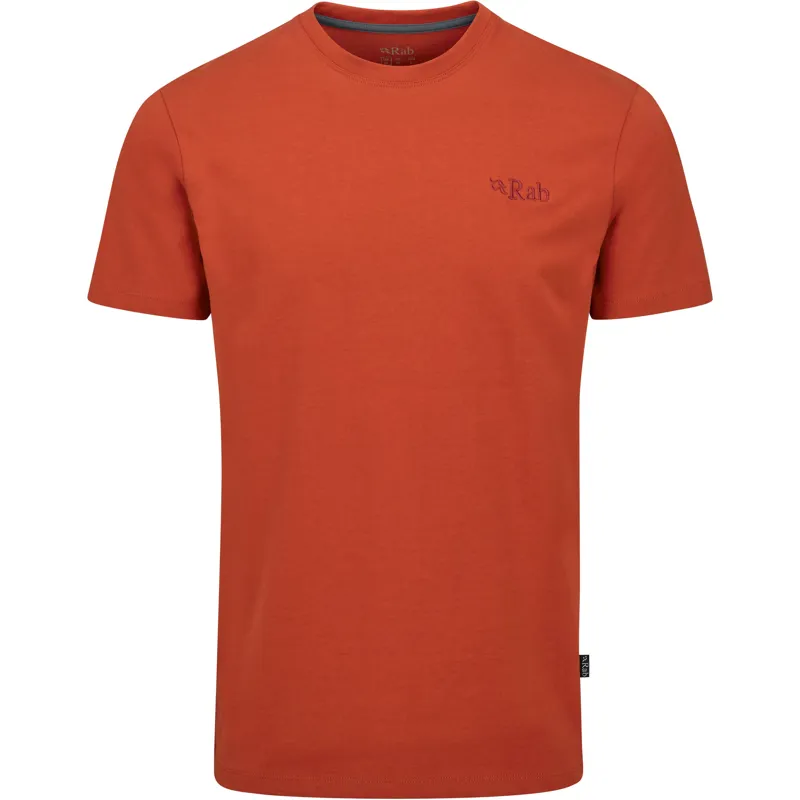 Rab Mens Basecamp Logo Tee - Red Clay