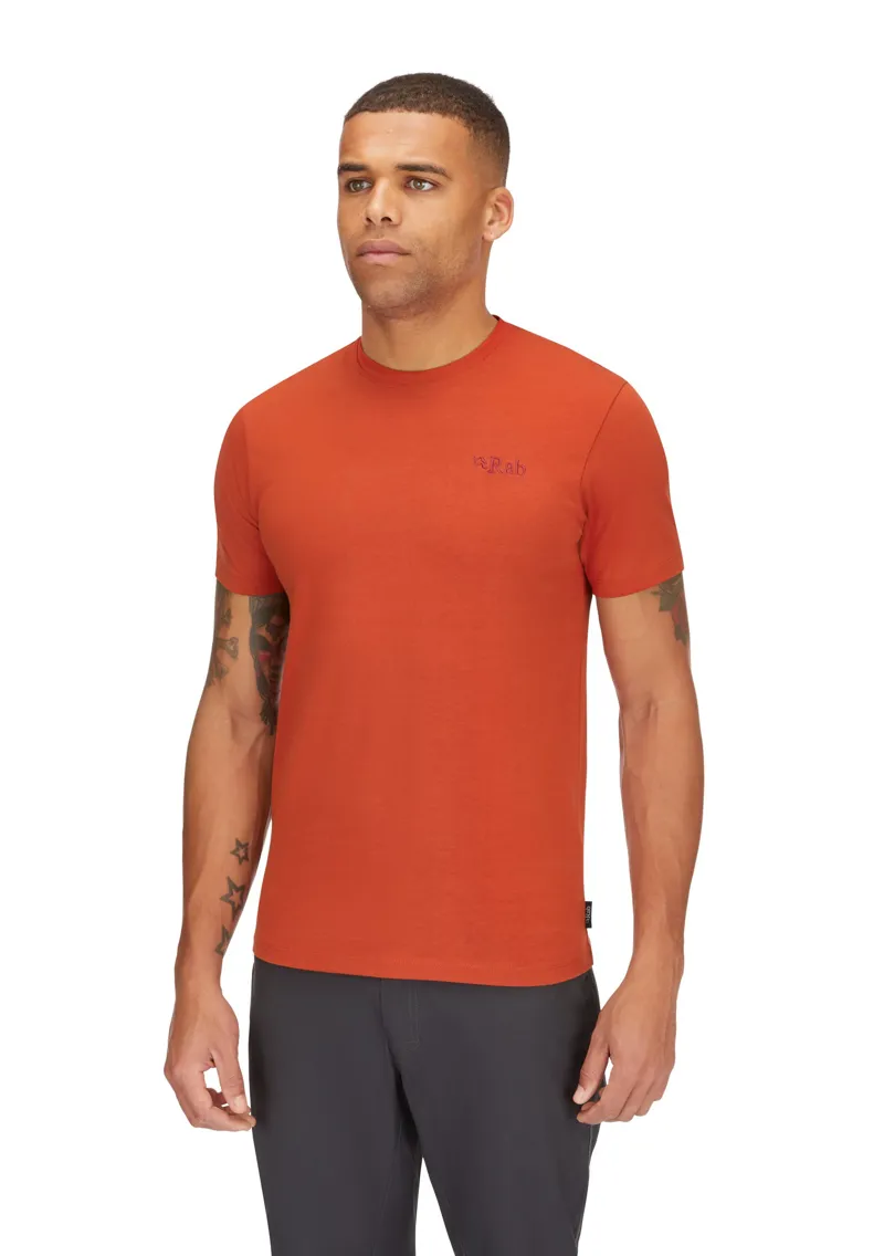 Rab Mens Basecamp Logo Tee - Red Clay-3