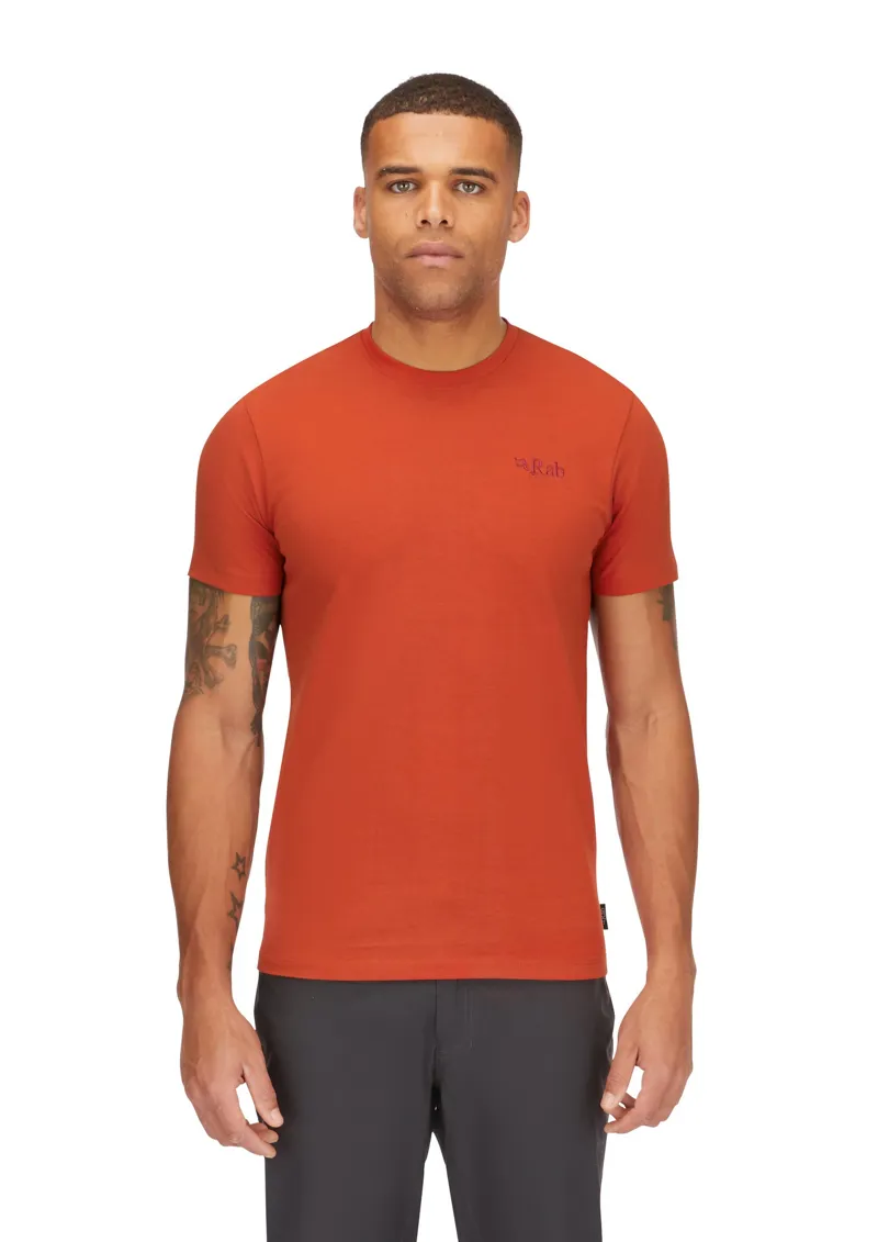 Rab Mens Basecamp Logo Tee - Red Clay-2