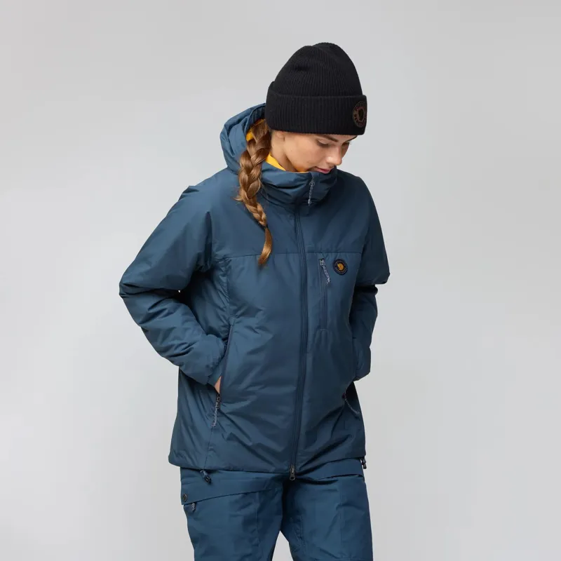 Fjallraven Womens Bergtagen 60 Insulation Jacket - Mountain Blue-Mustard Yellow-5