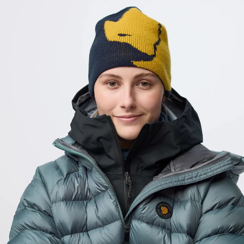 Fjallraven Bergtagen Jacquard Beanie - Black Deep Forest-4