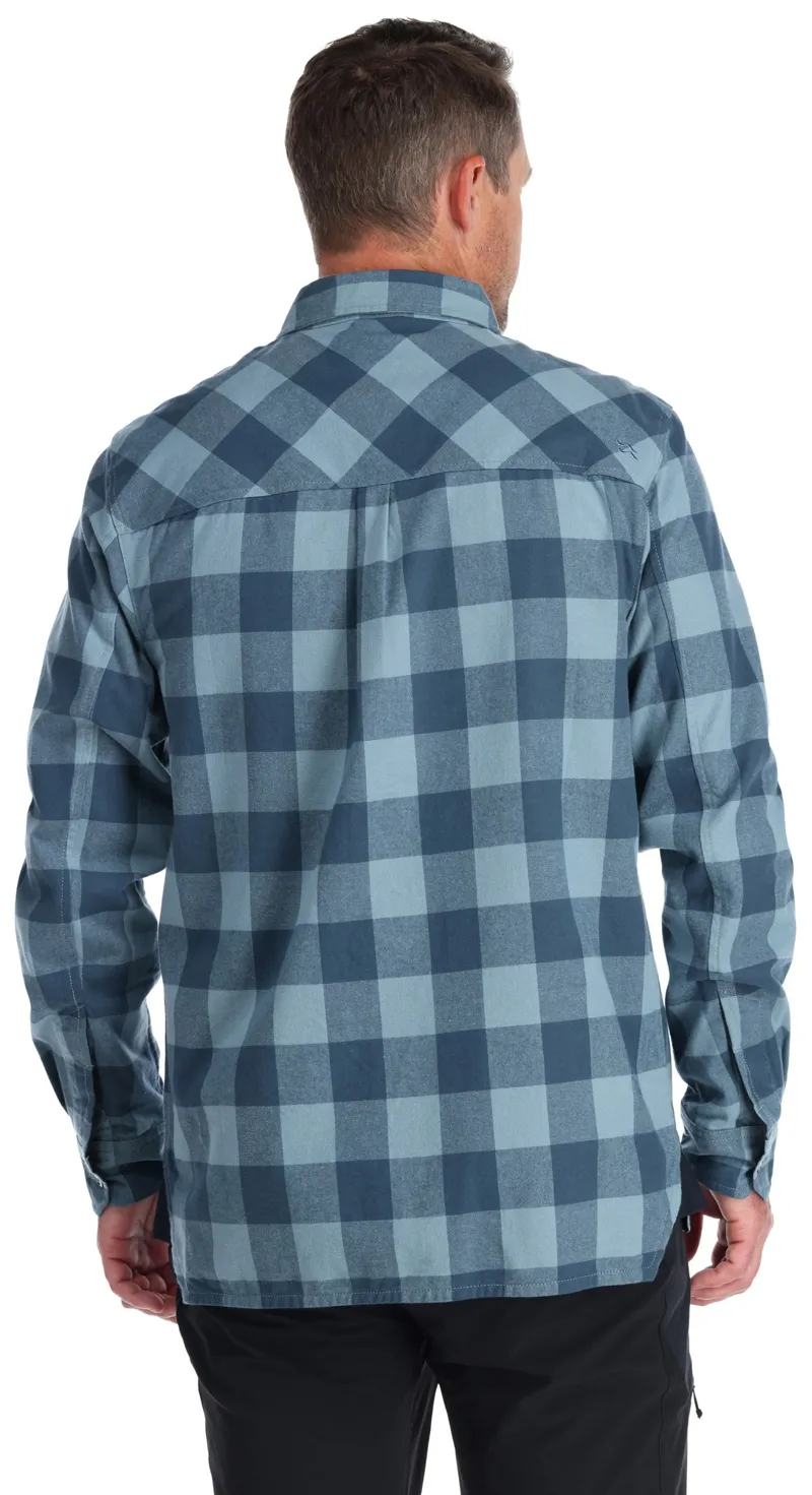 Rab Mens Boundary Shirt - Tempest Blue Check-3